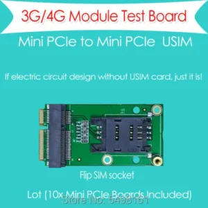 4G LTE Industrial Mini PCIe to Mini PCIe Adapter W/SIM Card Slot(Push-Push Type) for WWAN/LTE 3G/4G Wireless Module