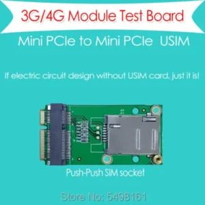 4G LTE Industrial Mini PCIe to Mini PCIe Adapter W/SIM Card Slot(Push-Push Type) for WWAN/LTE 3G/4G Wireless Module