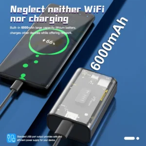 KuWFi 4G Portable Router 150Mbps Mobile Wireless WiFi Outdoor Travel Hotspot 6000mAh Battery Life With Sim Card Slot USB Port