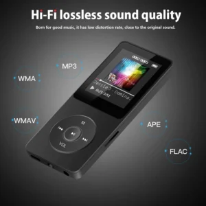 Bluetooth 5.4 Lossless MP3 Music Player HiFi Portable Audio Walkman with FM/E-Books/Recorder/MP4 Video Player 1.8 inch Screen