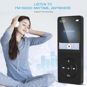 Bluetooth 5.4 Lossless MP3 Music Player HiFi Portable Audio Walkman with FM/E-Books/Recorder/MP4 Video Player 1.8 inch Screen