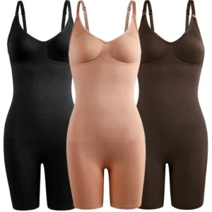 Seamless Women Bodysuit Butt Lifter Shapewear Waist Trainer Body Shaper Strappy-Back Chest Enhancing Corrective Underwear Corset