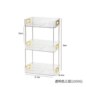 Double-Layer Storage Box Multi-Layer Display Storage Rack Cosmetic Desktop Storage Rack Bedroom Decoration Storage Box