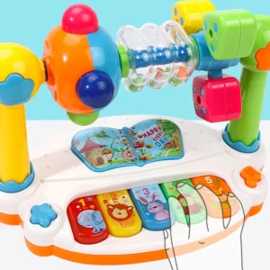 Baby puzzle, early education, enlightenment, lighting, music toys, multifunctional music, qin player, bell ringing, male and fem