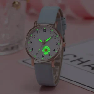 Luminous Watches for Women Reloj Mujer Retro Female Watch Montre Femme Ladies Back Light Leather Strap Quartz Wristwatches