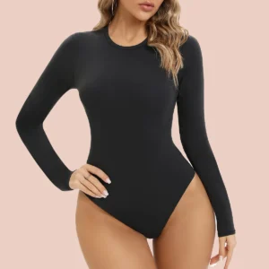 Women's Bodysuit Long/Short Sleeve Body-Hugging High Stretch Leotard Top Thong Crew Neck Slimming Outfits Catsuits T-Shirts