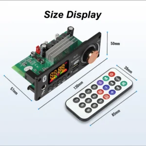 160W Amplifier Bluetooth Decoder Board DIY 12V 6.5mm Microphone FM Radio TF USB Car Audio Music Player Speakers Volume Control