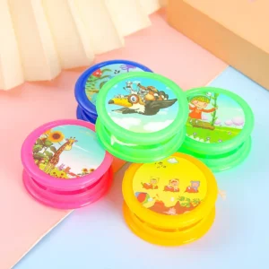 Children's Cute Yo-yo Plastic Cartoon Animal Yo-yo Fancy Swing Yoyo Ball Classic Nostalgic Educational Toy Style Random Yo-yo