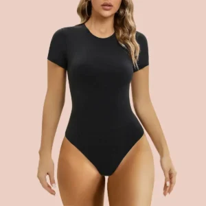 Women's Bodysuit Long/Short Sleeve Body-Hugging High Stretch Leotard Top Thong Crew Neck Slimming Outfits Catsuits T-Shirts