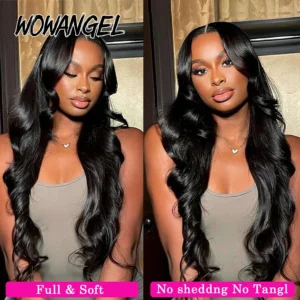 Wow Angel 250% density 13x6 HD Lace Front Wigs Body Wave Melt Skins 13x4 HD Lace Full Frontal Wig Human Hair Wigs Pre Plucked