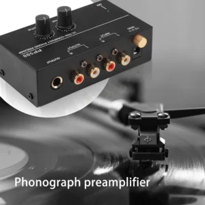 PP500 Phono Preamp Preamplifier Headphone Preamplifier Microphone Enlarge Mixer with Level Volume Control for Vinyl Turntable