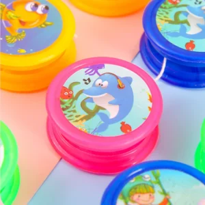 Children's Cute Yo-yo Plastic Cartoon Animal Yo-yo Fancy Swing Yoyo Ball Classic Nostalgic Educational Toy Style Random Yo-yo