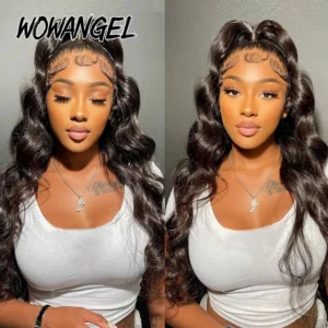 Wow Angel 250% density 13x6 HD Lace Front Wigs Body Wave Melt Skins 13x4 HD Lace Full Frontal Wig Human Hair Wigs Pre Plucked