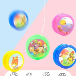 Children's Cute Yo-yo Plastic Cartoon Animal Yo-yo Fancy Swing Yoyo Ball Classic Nostalgic Educational Toy Style Random Yo-yo