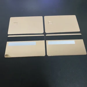 In Stock Stainless Steel Debit ATM VISA Cards With Chip Slot And Magnetic Stripe Blank Rose Gold Mirror Metal Credit Card