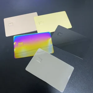 Debit ATM VISA Cards With Chip Slot And Magnetic Stripe Stainless Steel Blank Rainbow Gold Rose Gold Silver Mirror Credit Card