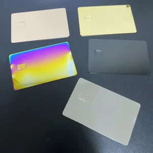 Debit ATM VISA Cards With Chip Slot And Magnetic Stripe Stainless Steel Blank Rainbow Gold Rose Gold Silver Mirror Credit Card