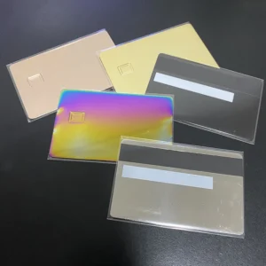 Debit ATM VISA Cards With Chip Slot And Magnetic Stripe Stainless Steel Blank Rainbow Gold Rose Gold Silver Mirror Credit Card