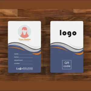 2 pieces,Work card, PVC card printing, customized, free design,0.76mm, waterproof, color printing, round corners