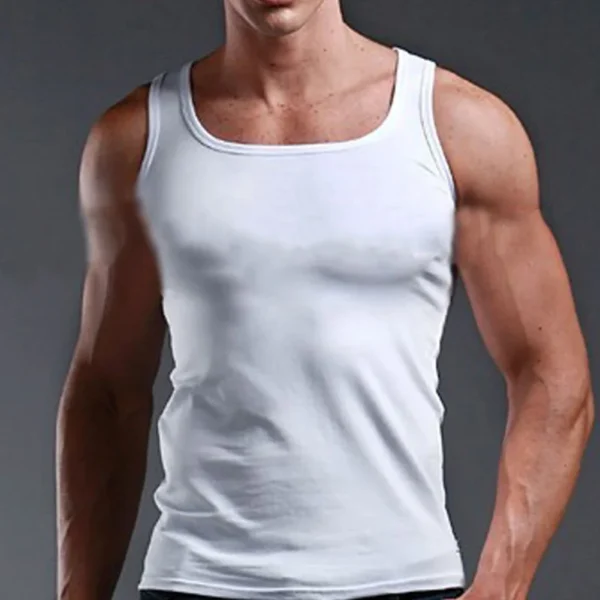 Men Muscle Vests Cotton Underwear Sleeveless Tank Top Solid Muscle Vest Undershirts O-neck Gymclothing Bodybuilding Tank Tops