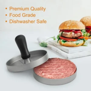 Hamburger Press Burger Maker Non-Stick Hamburger Patty Burger Maker Burger Press Hamburger BBQ With 100 Patty Papers Kitchen Too