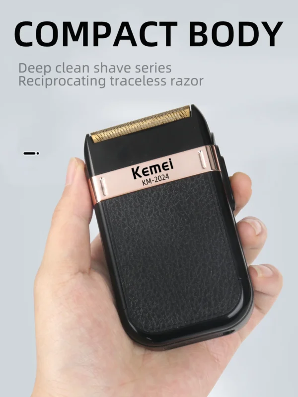 Kemei Electric Shaver for Men Waterproof Twin Blade Reciprocating Cordless Razor USB Rechargeable Shaving Machine Barber Trimmer - Image 5