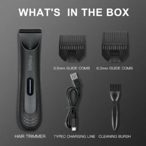 Electric Groin Hair Trimmer for Men,Body Groomer & Pubic Waterproof Hair Trimmer,Replaceable Ceramic Blade