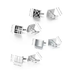 4 Pairs Cufflinks Set CuffLinks For Mens Wedding Souvenirs Groomsmen Gift Man Shirt Cufflink With Box Luxury Jewelry Tie Clips