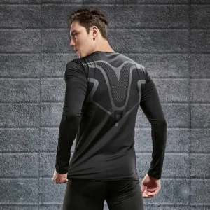 Quick Drying Tight Fitting Suit For Men'S Long Sleeved Sports Cycling Top, Running, Fitness, Football Training, Basketball Shirt