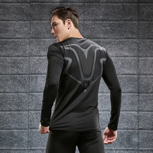 Quick Drying Tight Fitting Suit For Men'S Long Sleeved Sports Cycling Top, Running, Fitness, Football Training, Basketball Shirt - Image 2