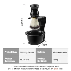 Professional Shaving Brush Set 3-in-1 Shave Kits With Shaving Brush, Shaving Bowl and Shaving Stand, Father's Day Men's Gift Kit