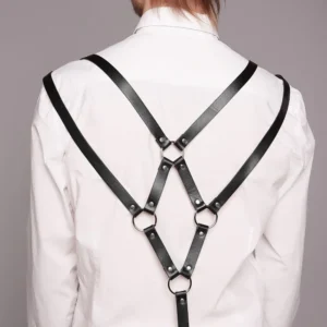 Mens Clubwear PU Leather Body Harness Bondage Men Braces Suspender Belt Strap