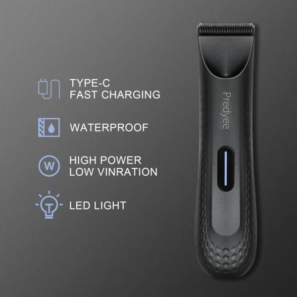 Electric Groin Hair Trimmer for Men,Body Groomer & Pubic Waterproof Hair Trimmer,Replaceable Ceramic Blade - Image 2