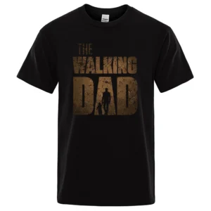 The Walking Dad Funny Street Printed T-Shirts Men Fashion Summer Tshirt Loose Oversized Cotton Short Sleeves Casual Hip Hop Tees