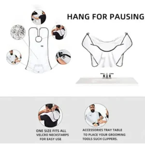 Waterproof Shaving Apron Beard Collector Hair Catcher Men Beard Trimming Cape with Suction Cups Man Bathroom Hairdressing Tools