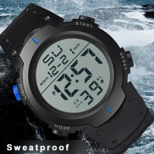 Men Electronic Watch Sports Watches For Men Waterproof Luminous Multifunction Outdoor Fitness Large Screen Electronic Wristwatch