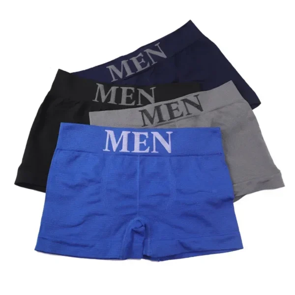 5Pcs/Lot Men's Boxers Underwear Breathable Panties Man Boxer Solid Underpants Comfortable Male Brand Shorts Black Blue Underwear - Image 3