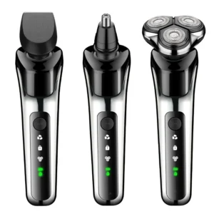 Electric Razor Usb Charger And Plug-In 3-In-1 Men'S Razor Set