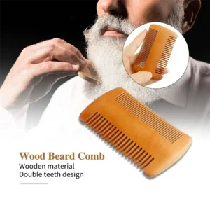 Boar Bristle Wood Beard Brush Kits With Gift Bag Professional Soft Hairdresser Shaving Brush Comb Set Men Mustache Combs