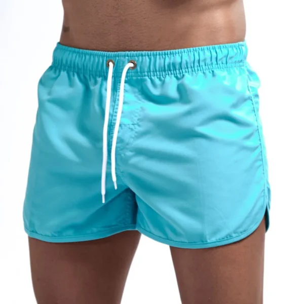 Summer Men's Fashion Beach Shorts Polyester Quick Dry Multicolour Sports Three Quarter Shorts Men - Image 3