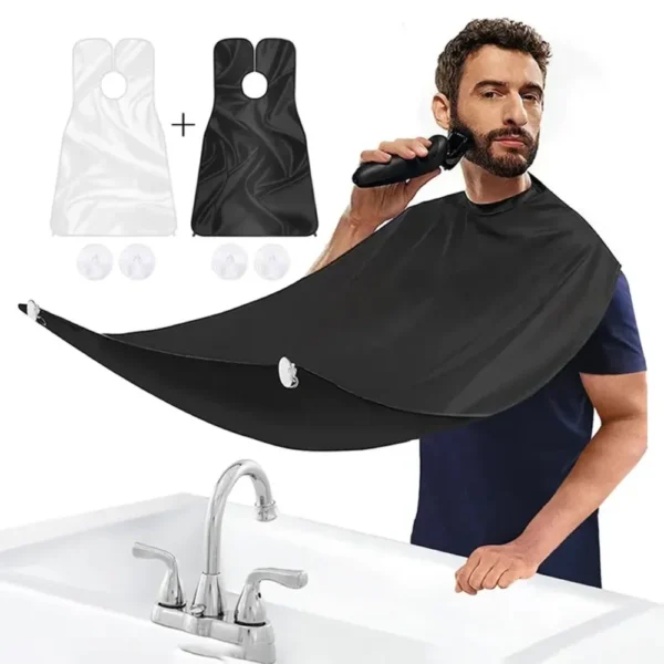 Waterproof Shaving Apron Beard Collector Hair Catcher Men Beard Trimming Cape with Suction Cups Man Bathroom Hairdressing Tools - Image 2