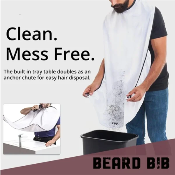 Waterproof Shaving Apron Beard Collector Hair Catcher Men Beard Trimming Cape with Suction Cups Man Bathroom Hairdressing Tools - Image 3