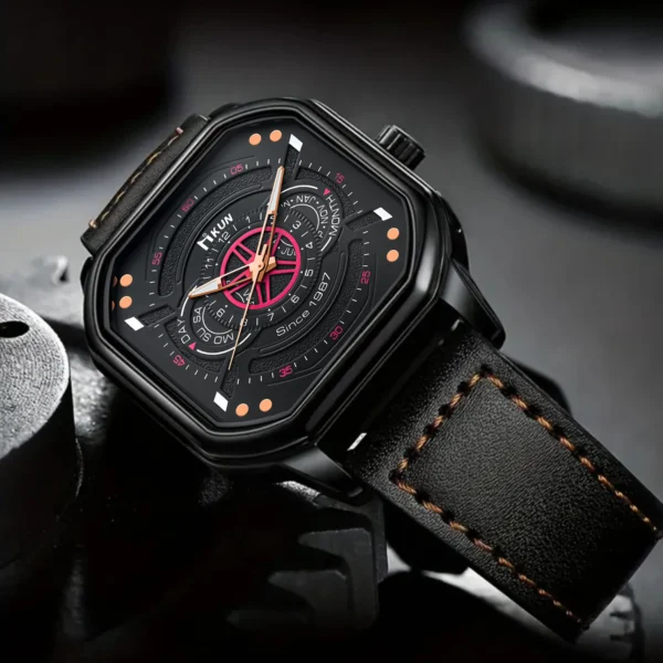 Men's Square Leisure Sports Style Quartz Watch