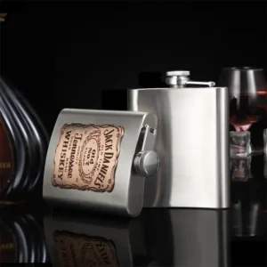 Vintage Stainless Steel Whisky Flask Gifts Outdoor Home Wine Bottle Gift Kettle Vodka Bottle For Father Grandpa Flasks Drinkware