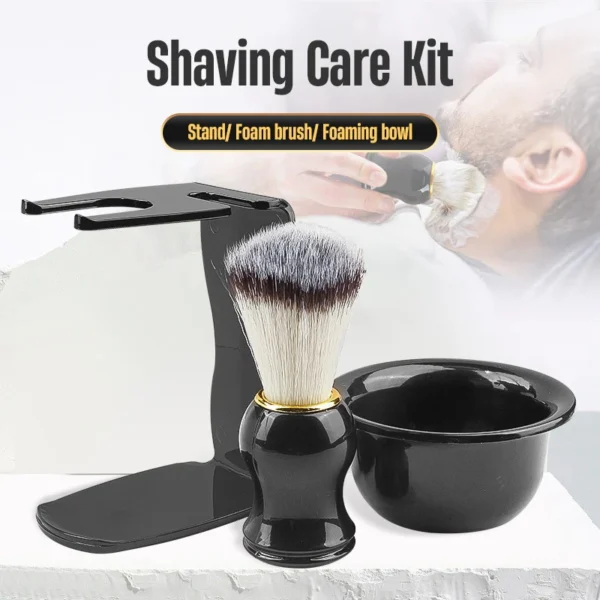 Professional Shaving Brush Set 3-in-1 Shave Kits With Shaving Brush, Shaving Bowl and Shaving Stand, Father's Day Men's Gift Kit