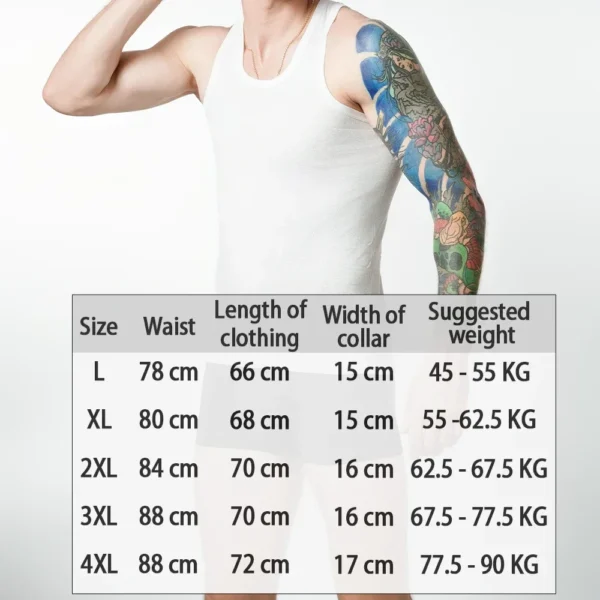 Four Seasons Men Pure Cotton Vest Youth Fit Sports Fitness Undershirts Middle-aged Casual Sleeveless Tank Top A-Shirt Underwear - Image 2