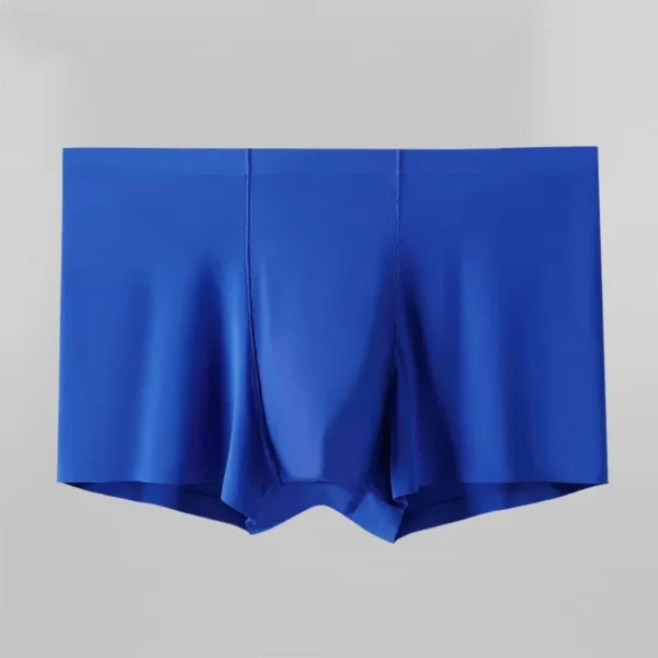 L-XXXL Seamless Ice Silk Boxers Men Solid Color Male Underpants Ultra-thin Sexy Underwear Summer COOL Trunk Shorts - Image 5