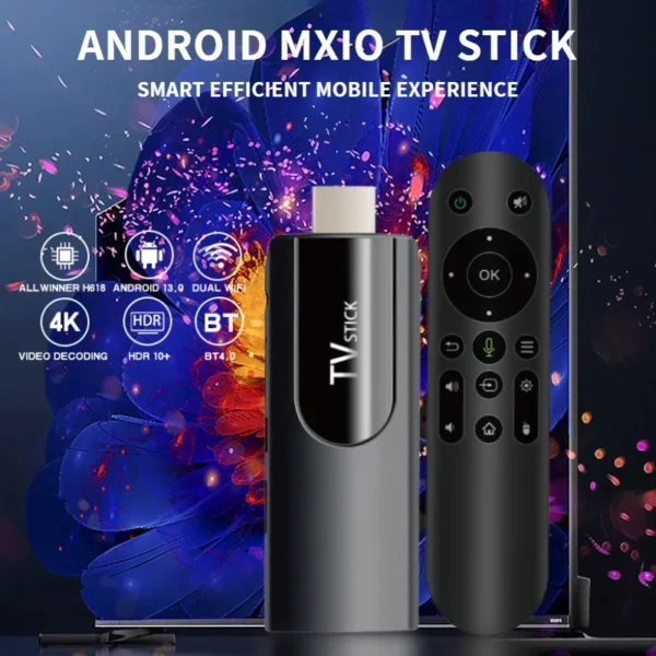 MX10 F3/MX10 mini TV stick h618 android13 ATV 4K HD TV box 2.4/5G WiFi smart TV receiver for Google YouTube Netflix media player - Image 2