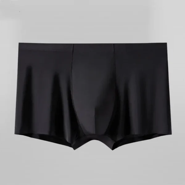 L-XXXL Seamless Ice Silk Boxers Men Solid Color Male Underpants Ultra-thin Sexy Underwear Summer COOL Trunk Shorts