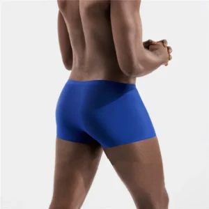 L-XXXL Seamless Ice Silk Boxers Men Solid Color Male Underpants Ultra-thin Sexy Underwear Summer COOL Trunk Shorts